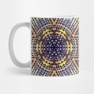 Weave Mandala Blue and Yellow Mug